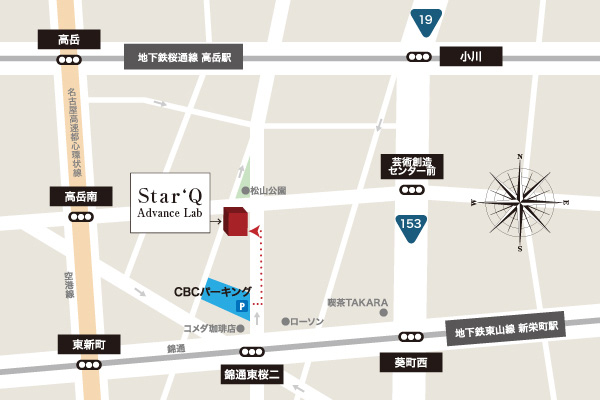 Star‘Q Advance Labまでの地図